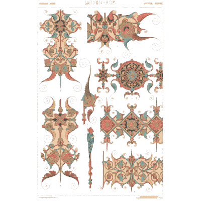 Pilaster panel plate in teal