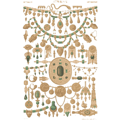 Antique gold jewellery - Polychromatic Ornament - 1877
