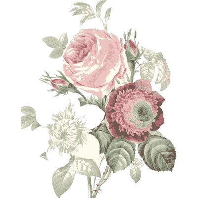 Mixed flower bouquet - Choix des Plus Belles Fleurs et des Plus Beaux Fruits - 1833