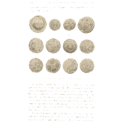 Stamped gold plates 01 - Mycenae: A Narrative of Researches and Discoveries - 1880