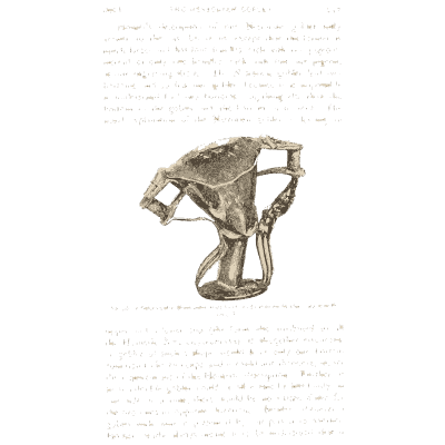 Cast metal figure - Mycenae: A Narrative of Researches and Discoveries - 1880