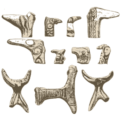 Terracotta animal figurines - Mycenae: A Narrative of Researches and Discoveries - 1880