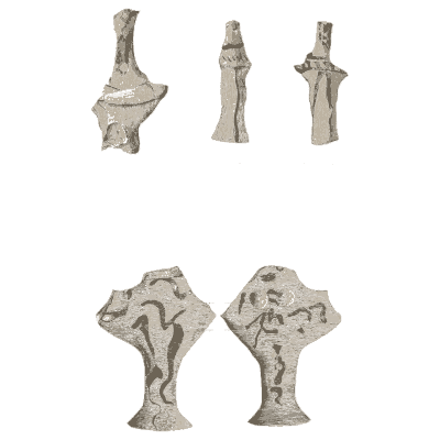 Terracotta idols - Mycenae: A Narrative of Researches and Discoveries - 1880
