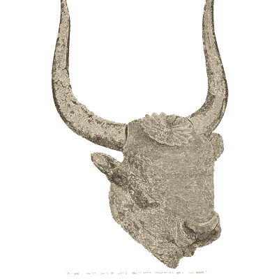 Bull head rhyton - Mycenae: A Narrative of Researches and Discoveries - 1880