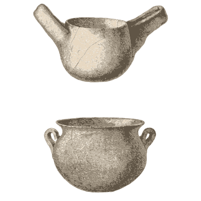 Spouted jug and two-handled pot - Mycenae: A Narrative of Researches and Discoveries - 1880