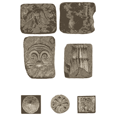 Carved stone plaques - Mycenae: A Narrative of Researches and Discoveries - 1880