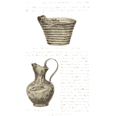 Grooved cup and small jug - Mycenae: A Narrative of Researches and Discoveries - 1880