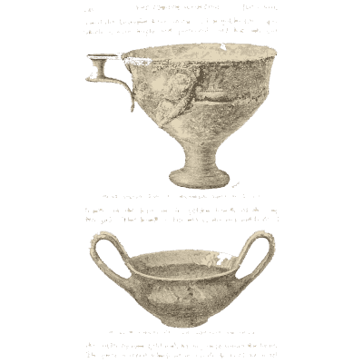Two stemmed cups - Mycenae: A Narrative of Researches and Discoveries - 1880