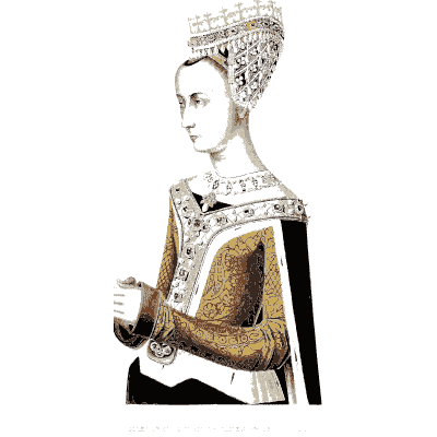 Lady in a jewelled headdress - Dresses and Decorations of the Middle Ages - 1843