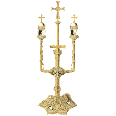 Altar cross and candlesticks - Dresses and Decorations of the Middle Ages - 1843