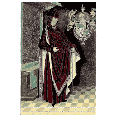 Nobleman in a furred robe - Dresses and Decorations of the Middle Ages - 1843
