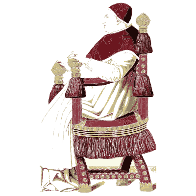 Seated cardinal in red - Dresses and Decorations of the Middle Ages - 1843