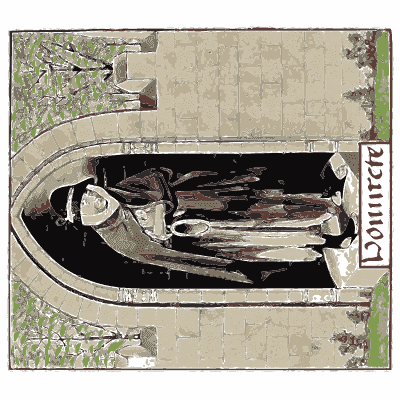 Tomb effigy under an arch - Dresses and Decorations of the Middle Ages - 1843