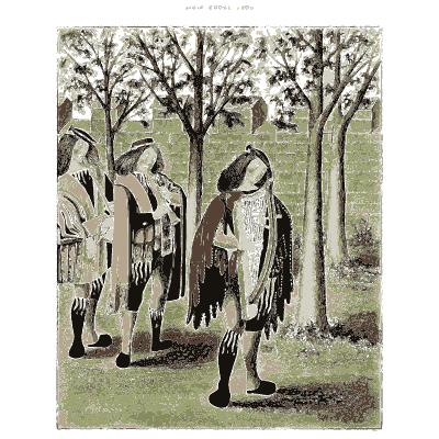 Figures among trees - Dresses and Decorations of the Middle Ages - 1843