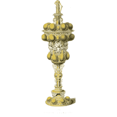 Gold cup with bosses - Dresses and Decorations of the Middle Ages - 1843