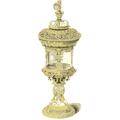 Gold covered cup - Dresses and Decorations of the Middle Ages - 1843