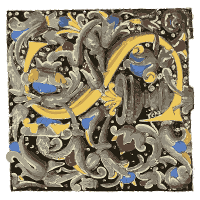 Knotwork interlace initial - Illuminated Ornaments Selected from Manuscripts - 1833