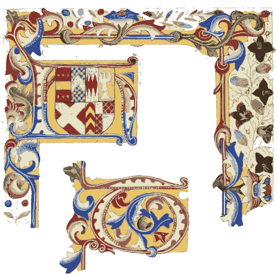 Illuminated corner border plate - Illuminated Ornaments Selected from Manuscripts - 1833