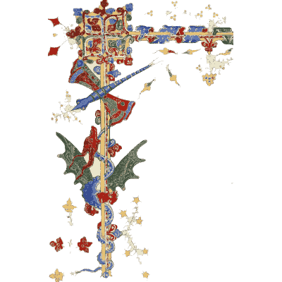 Illuminated border with a dragon - Illuminated Ornaments Selected from Manuscripts - 1833