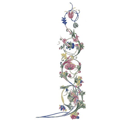 Illuminated vine initial plate