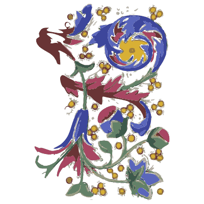 Illuminated floral spray - Illuminated Ornaments Selected from Manuscripts - 1833