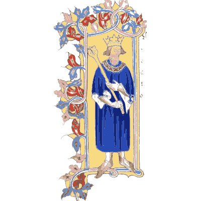 Illuminated figure initial plate