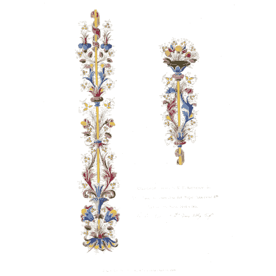 Illuminated stem ornament plate - Illuminated Ornaments Selected from Manuscripts - 1833