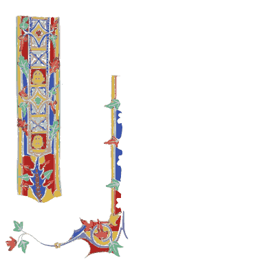 Illuminated initial and band plate