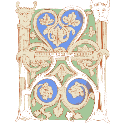 Illuminated roundel initial plate