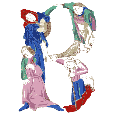 Figural initial - Illuminated Ornaments Selected from Manuscripts - 1833