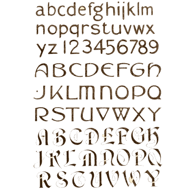 Condensed alphabet specimen - One Hundred Alphabets for the Show Card Writer - 1919