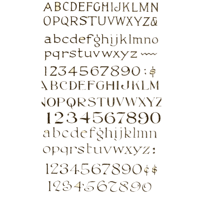 Mixed alphabet specimen - One Hundred Alphabets for the Show Card Writer - 1919