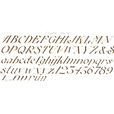 Italic alphabet specimen - One Hundred Alphabets for the Show Card Writer - 1919