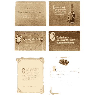 Millinery show cards - One Hundred Alphabets for the Show Card Writer - 1919