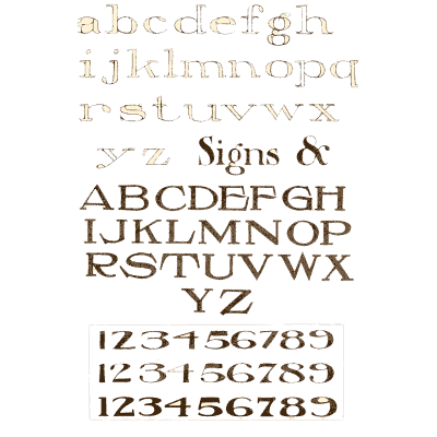 Outline alphabet specimen - One Hundred Alphabets for the Show Card Writer - 1919