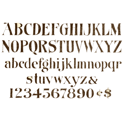 Bold gothic alphabet specimen - One Hundred Alphabets for the Show Card Writer - 1919
