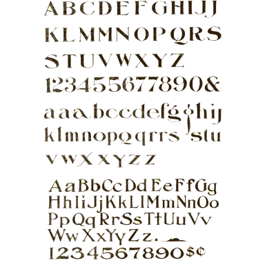 Compact roman alphabet - One Hundred Alphabets for the Show Card Writer - 1919