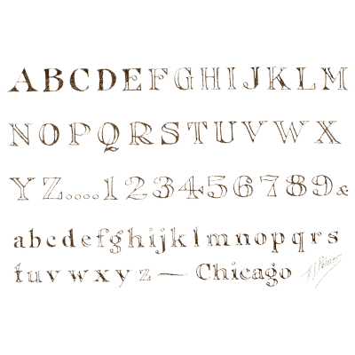 Roman show card alphabet - One Hundred Alphabets for the Show Card Writer - 1919