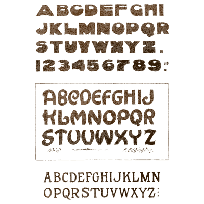 Bold block show card alphabets - One Hundred Alphabets for the Show Card Writer - 1919