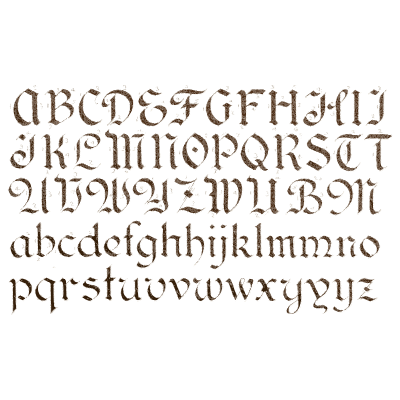 Gothic text show card alphabet - One Hundred Alphabets for the Show Card Writer - 1919