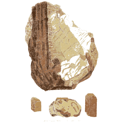 Banded brown and cream specimen - British Mineralogy, Volume 1 - 1804