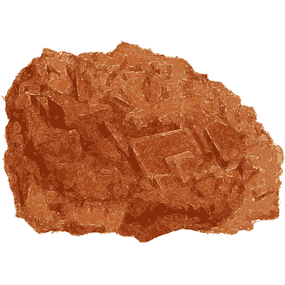 Red interlocking crystal mass - British Mineralogy, Volume 1 - 1804