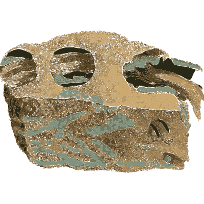 Buff rock with blue grey veins - British Mineralogy, Volume 1 - 1804