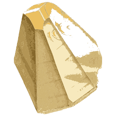 Large yellow prismatic crystal - British Mineralogy, Volume 1 - 1804