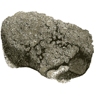 Granular grey crystal crust - British Mineralogy, Volume 1 - 1804