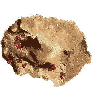 Pink rock with red cavity - British Mineralogy, Volume 1 - 1804