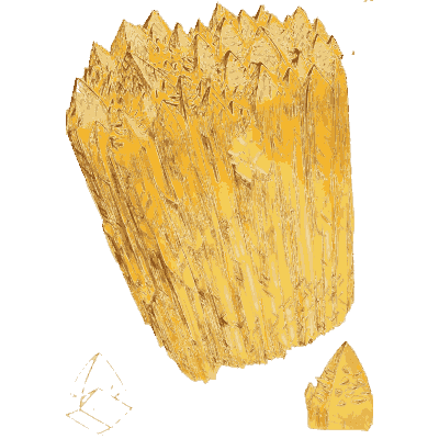 Golden blade crystal bundle - British Mineralogy, Volume 2 - 1806