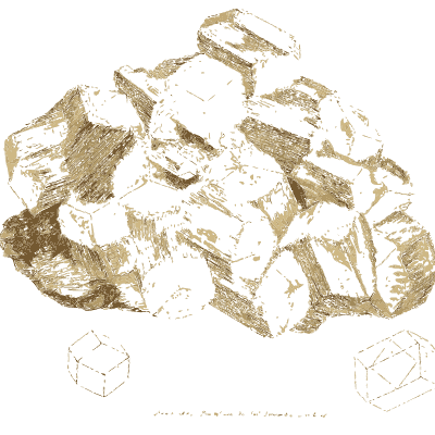 Packed pale angular crystals - British Mineralogy, Volume 2 - 1806