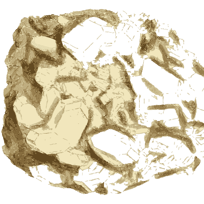 Rock face of pale crystals - British Mineralogy, Volume 2 - 1806