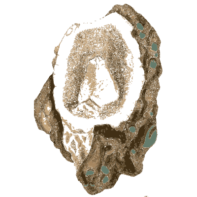 Nodule with crystal lined hollow - British Mineralogy, Volume 2 - 1806
